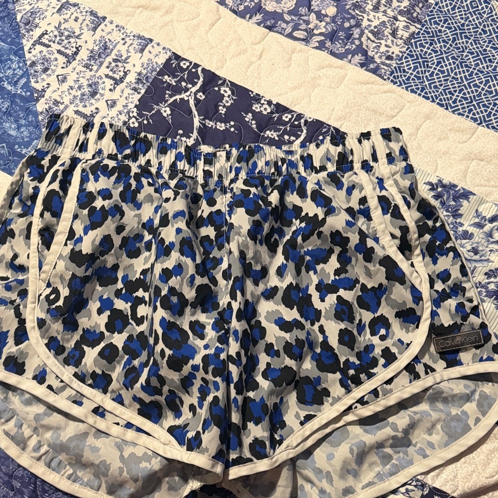 Calvin Klein Blue and Black Patterned Shorts